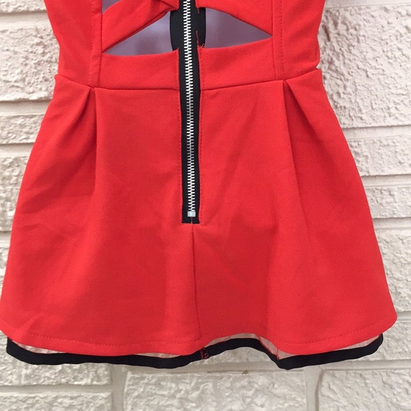 🌹Charlotte Russ Lattice Back Peplum Top - Picture 6 of 8